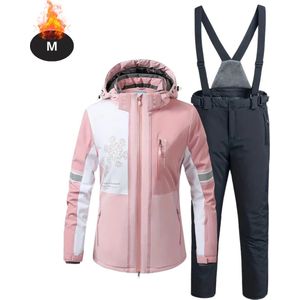 Nivard Skipak - SkiBroek - Skijas - Ski Suit - Wintersport - Dames - 2-Delig - Roze - Maat XS