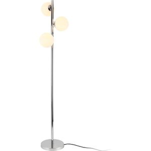 Staande lamp Gent vloerlamp 154 cm chroom en wit 3xE14