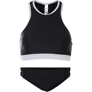 Dames bikini sport met gevlochten detail - Zwart - M