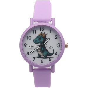 Horloge voor Kinderen - Draak - Kast 34 mm - Paars