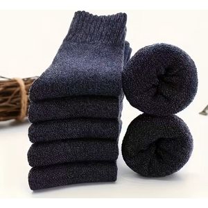 5 Paar 100% wollen Heren Sokken - Kasjmier Wol mix- Dikke Winter Sokken - Zacht, Warm & Luxe