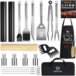 Barbecue Accessories Set Stainless Steel - Professional Gift for Men - Tools for Barbecue Camping bbq accessoires