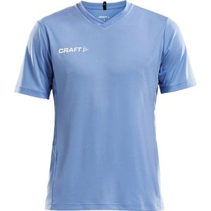 Craft Squad Jersey Solid SS Shirt Heren  Sportshirt - Maat S  - Mannen - blauw/wit