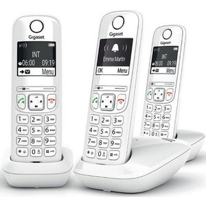 Gigaset AS690 Trio - Telefoon - Wit - Analoge DECT-telefoon met 3 Handsets