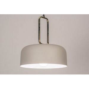 Lumidora Hanglamp 74184 - ADAM - E27 - Grijs - Creme - Messing - Zand - Metaal - ⌀ 35 cm