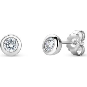 Miore® - Zilveren Oorbellen Knopjes met Zirkonen - Dames - 925 Sterling Zilver - Cubic Zirconia - 0.94 karaat - Allergeenvrij - Studs - Handgemaakte Hoogwaardige Sieraden