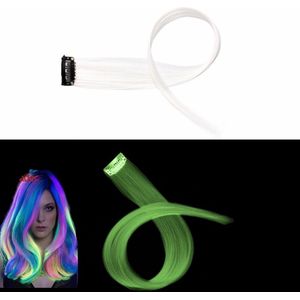 Hairextension Glow In The Dark - Clip In Haar - Haar Extension - Nephaar - Kunsthaar - Carnaval - Verkleden