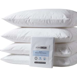 Homescapes - Waterdichte Kussenbeschermer - 50x75 cm - Set van 4