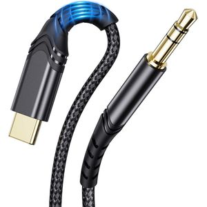 USB C Aux Kabel - Audiokabel - Nylon - USB C naar 3.5mm Jack Audio Kabels
