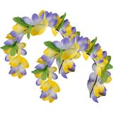 Boland Carnaval verkleed Tiara/diadeem - 2x - Tropische bloemen - dames/meisjes - Fantasy/tropical/hawaii thema