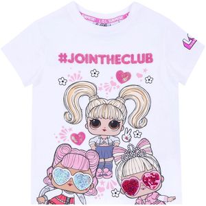 Wit shirt voor meisjes L.O.L. SURPRISE 4-5 jaar 110 cm