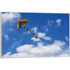 Acrylglas –Gekleurde Vlieger in Blauwe Lucht– 40x30 (Met Ophangsysteem)
