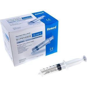 Romed 3-delige injectiespuiten 50ml luer lock 25 stuks Romed - Steriel verpakt