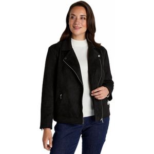 Suède jas met korte rits