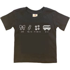 Shirt Aankondiging zwangerschap Rebus Ik word grote zus | korte mouw | zwart/wit | maat 98/104 zwangerschap aankondiging bekendmaking Baby big sis sister