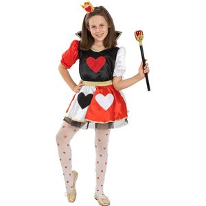 Funidelia | Hartenkoningin Kostuum Voor voor meisjes  Queen of Hearts, Films & Series, Alice in Wonderland - Kostuum voor kinderen Accessoire verkleedkleding en rekwisieten voor Halloween, carnaval & feesten - Maat 135 - 152 cm - Rood