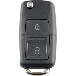 TLVX Sterke Autosleutel Behuizing Geschikt voor VW / VAG / Volkswagen B5 / Skoda / Sleutelbaard HU66 / Ter vervanging van Originele Sleutel behuizing / afstandsbediening Auto / 2 knops / 2 knoppen / 1 stuks