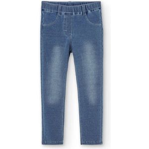 Boboli Fleece Denim Broek Blauw 4 Years Meisjes