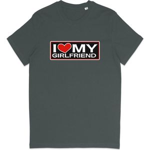 T Shirt heren - Ik Hou Van Mijn Vriendin - Grijs - Maat XS