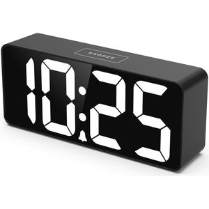 Digitale wekker voor senioren met groot display en eenvoudig bedienen