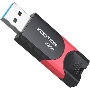USB-stick 256 GB - Hoge Snelheid 3.0 Flash Drive - Uniek Geheugen in Zwart/Rood