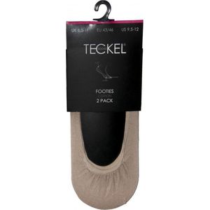 Teckel Sock Footies sokken 10 paar - 38/38 - beige