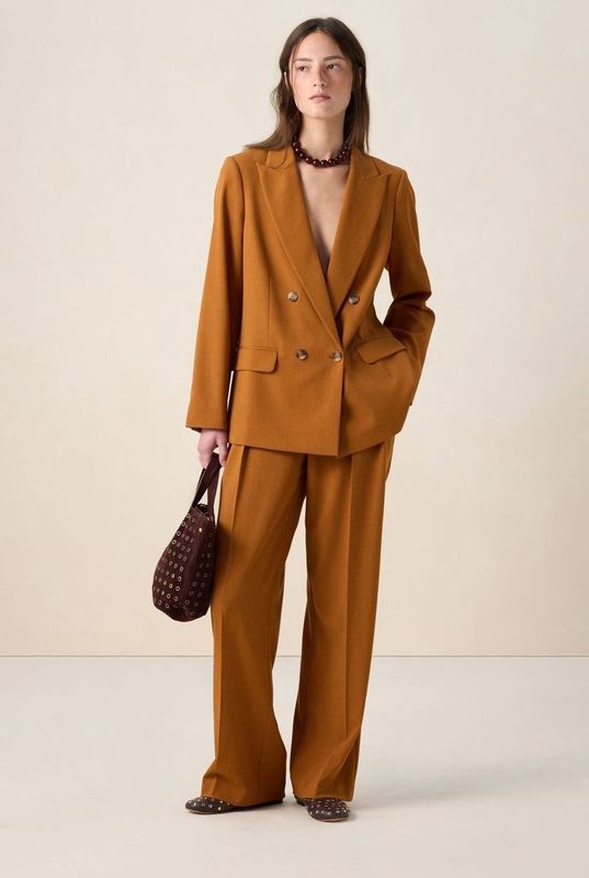 Sissy-Boy - Bruine high waist wide leg broek