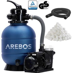 AREBOS Zandfilter - Zandfiltersysteem - Zandfilterpomp voor zwembad - 10200L/h
