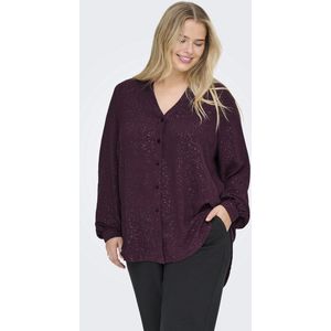 ONLY CARMAKOMA - CARJOSEE METTA LIFE V-NECK SHIRT WVN - Dames - Blouses