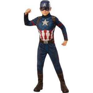 Super hero Marvel Captain America verkleedkostuum voor kinderen - maat L 130-140 cm - Carnaval, Halloween en verjaardag pak kids suit