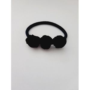 Le Sjalerie Haarelastiek Meisje Met Bloemetjes Roos Donkerblauw Elastiek 2 stuks