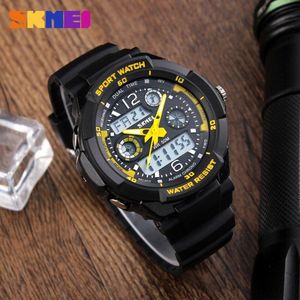 Kinderhorloge – Analoog Digitaal – Chronograaf – Shockproof – Yellow - Giftbox