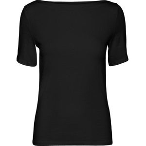 Vero Moda T-shirt Vmpanda Modal S/s Top Noos 10231753 Black Dames Maat - XXL