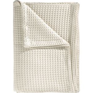 Heckettlane Bed Sprei Wafel - Bedsprei 2 persoons - Wafeldeken - 240x260 - Off-White