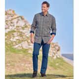 ATLAS FOR MEN - Lichtblauwe regular stretch jeans - Heren - Verkrijgbaar in grote maten - W32