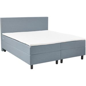 Nessa® - 180x190 Boxspring Rolene Blauw - Complete Boxspring - Inclusief Topper