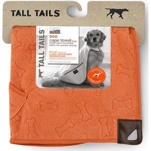 Greenfields Cape Towel - Badjas van microvezel voor honden - Om je hond snel af te drogen - Oranje - 50x50cm - Kleur: Oranje, Maat: Medium