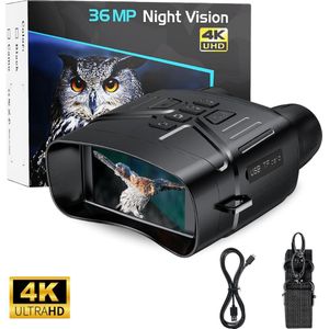 Night vision 4K Verrekijker- Nacht- nachtkijker – Verrekijker - nachtkijker met infrarood – Warmtebeeld - 300 Meter