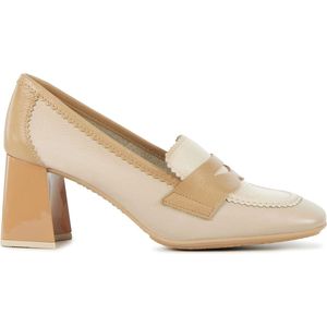 Hispanitas Pumps / Stiletto Dames / Damesschoenen - Leer - hoogte 7 cm - CHV243453 - Beige combi - Maat 39