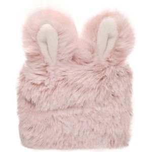 Casies Bunny hoesje geschikt voor Apple AirPods Pro - Roze - konijnen hoesje softcase - Pluche / Fluffy