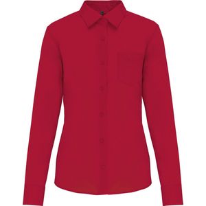 Kariban Overhemd in onderhoudsvriendelijk polykatoen-popeline dames K549 - Classic Red - XXL