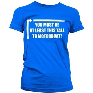 Hybris This Tall To Motorboat Girly Tee Damen T-Shirt Blue-S