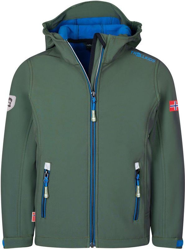 Trollkids Kids Trollfjord Jacket Softshelljack (Kinderen |olijfgroen)