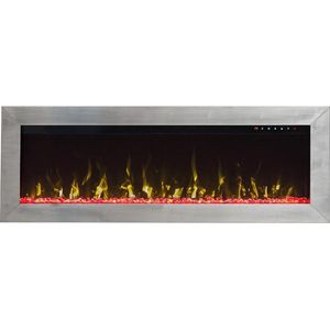 Design4AlleZ Elektrische inbouw sfeerhaard 152,5x45,5x18,5 cm - RVS