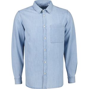 Knowledge Cotton Overhemd - Regular Fit - Bla - XL