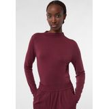 comma - T-Shirt - Lange Mouwen - Elegante Opstaande Kraag