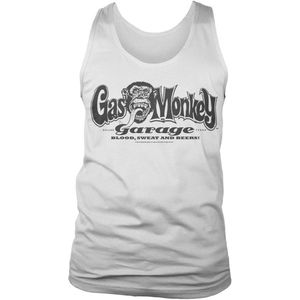 Gas Monkey Garage Tank Top Logo Tank Top GMG-7-GMG044-H95-10 White-XL