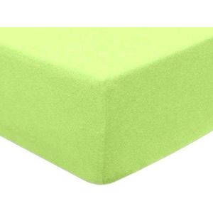 Lotte & Julius Hoeslaken Dreamzzz badstof 70x140cm lichtgroen
