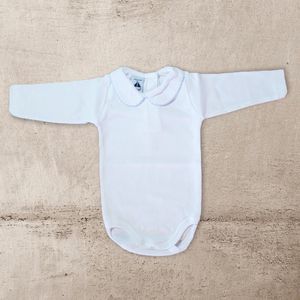 Babidu Romper/Body | Wit | Blauwe details | 1188 | 3 Maand | maat 62