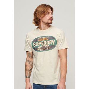 Superdry Gasoline Workwear T-shirt Met Korte Mouwen Beige L Man